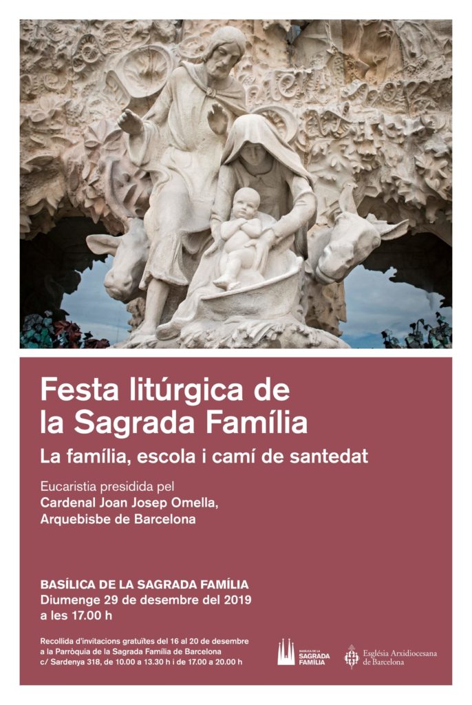 FESTA LITÚRGICA DE LA SAGRADA FAMILÍA, DIA 29 DE DESEMBRE , A LES 17.00 ...